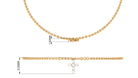 0.25 CT Cubic Zirconia Chain Charm Cross Bracelet in Gold Zircon - ( AAAA ) - Quality - Rosec Jewels
