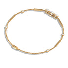 1.25 CT Round Cut Zircon Designer Gold Link Bracelet Zircon - ( AAAA ) - Quality - Rosec Jewels