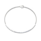 Baguette Cut Zircon Bangle Chain Bracelet in Channel Setting Zircon - ( AAAA ) - Quality - Rosec Jewels