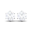10 MM Round Moissanite Solitaire Stud Earrings in Claw Setting Moissanite - ( D-VS1 ) - Color and Clarity - Rosec Jewels