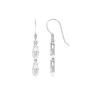 1.25 CT Moissanite Minimal Dangle Earrings in Gold Moissanite - ( D-VS1 ) - Color and Clarity - Rosec Jewels