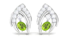 Minimal AAA Quality Peridot Stud Earrings Peridot - ( AAA ) - Quality - Rosec Jewels