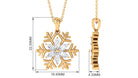1.25 CT Marquise Cut Moissanite Snowflake Pendant Necklace Moissanite - ( D-VS1 ) - Color and Clarity - Rosec Jewels