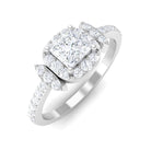 1 CT Princess Cut Moissanite Classic Engagement Ring Moissanite - ( D-VS1 ) - Color and Clarity - Rosec Jewels