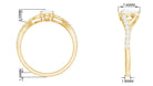1.25 Carat Pear Cut Moissanite Split Shank Engagement Ring Moissanite - ( D-VS1 ) - Color and Clarity - Rosec Jewels
