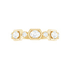 3/4 CT Round and Oval Cut Moissanite Half Eternity Ring Moissanite - ( D-VS1 ) - Color and Clarity - Rosec Jewels