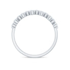 3/4 CT Bezel Set Moissanite Simple Half Eternity Ring Moissanite - ( D-VS1 ) - Color and Clarity - Rosec Jewels