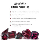 1 CT Natural Rhodolite Solitaire Ring with Diamond Trio Rhodolite - ( AAA ) - Quality - Rosec Jewels